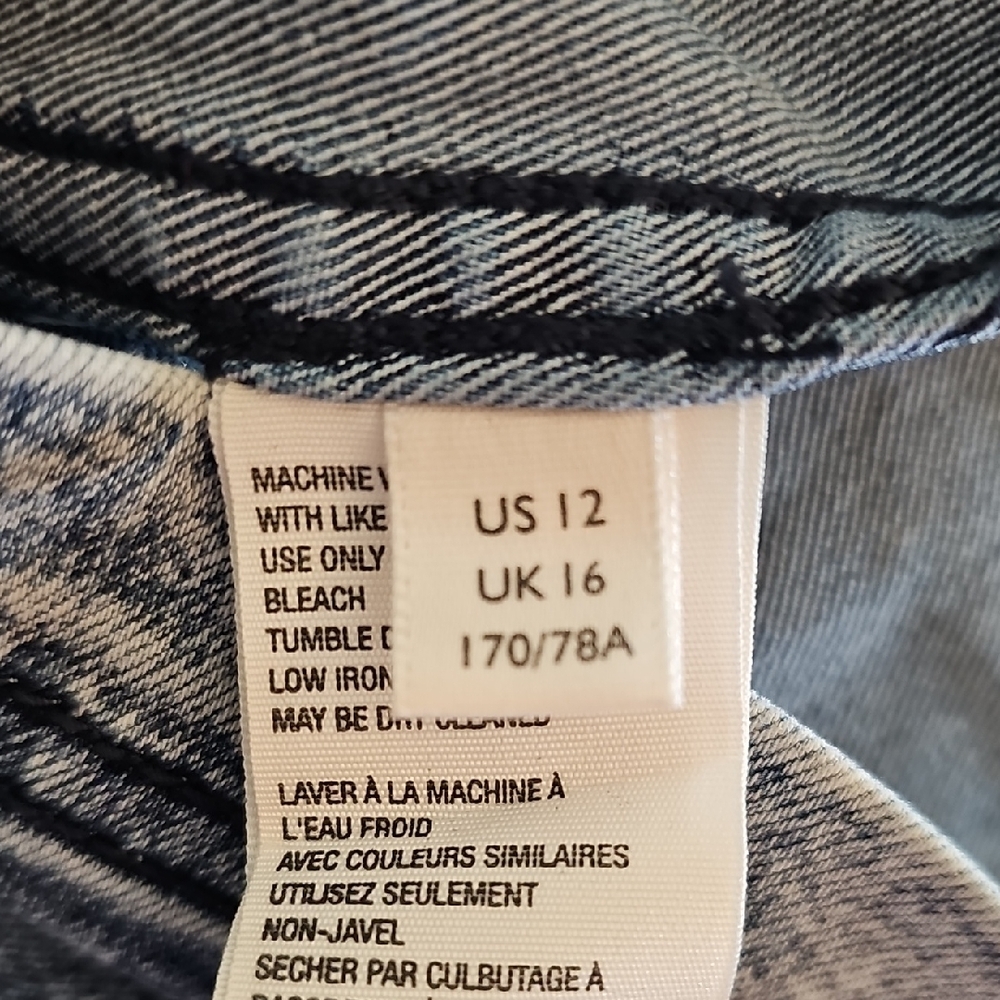 Free People Modern Femme Acid Wash Denim Stretch Mini Skirt - Picture 8 of 10